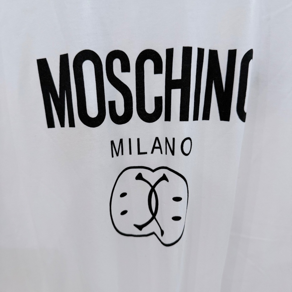 Moschino Couture White Double Smiley Short Sleeve T-Shirt - Picture 2 of 9